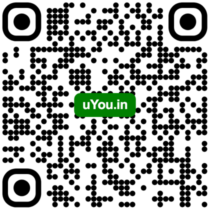 A working QR menu code — scan it with a phone camera, or open uyou.in/sample-food-menu
